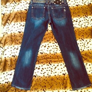 Miss Me Straight leg Bling Bling trimmed Jeans